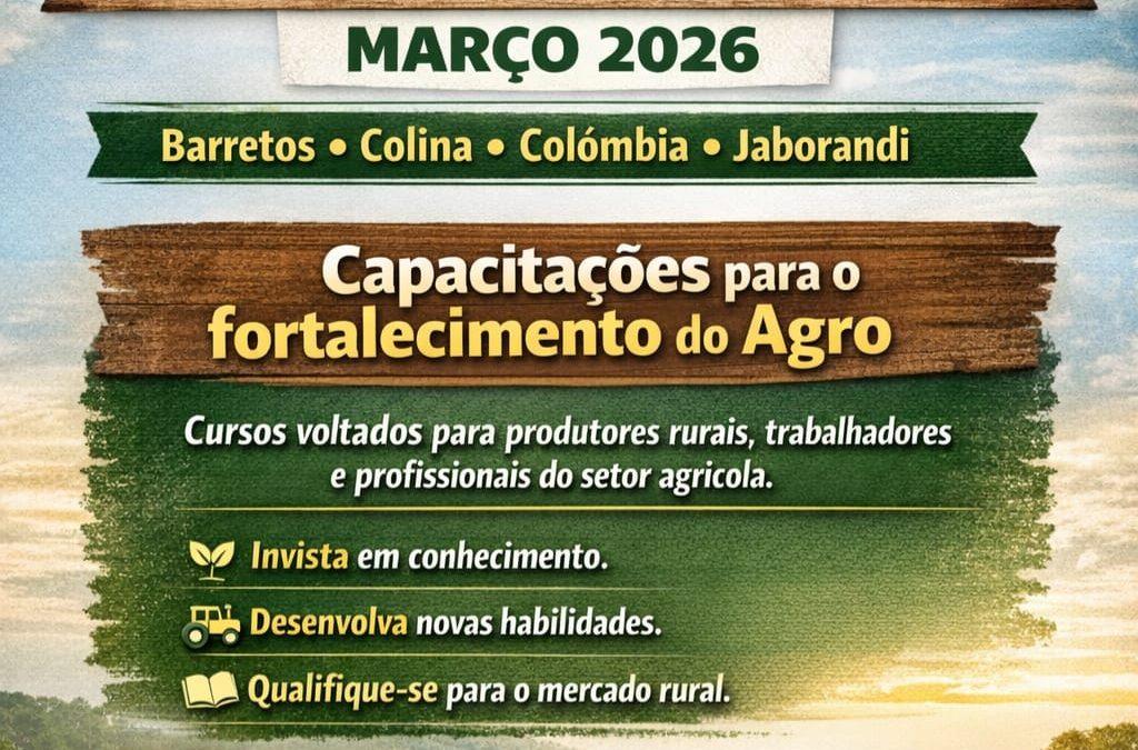 A diretoria do Sindicato Rural do Vale do Rio Grande divulgou a programação de cursos em parceria com o SENAR/FAESP que serão realizados em Barretos e nas cidades que fazem parte da área territorial.