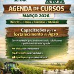 A diretoria do Sindicato Rural do Vale do Rio Grande divulgou a programação de cursos em parceria com o SENAR/FAESP que serão realizados em Barretos e nas cidades que fazem parte da área territorial.