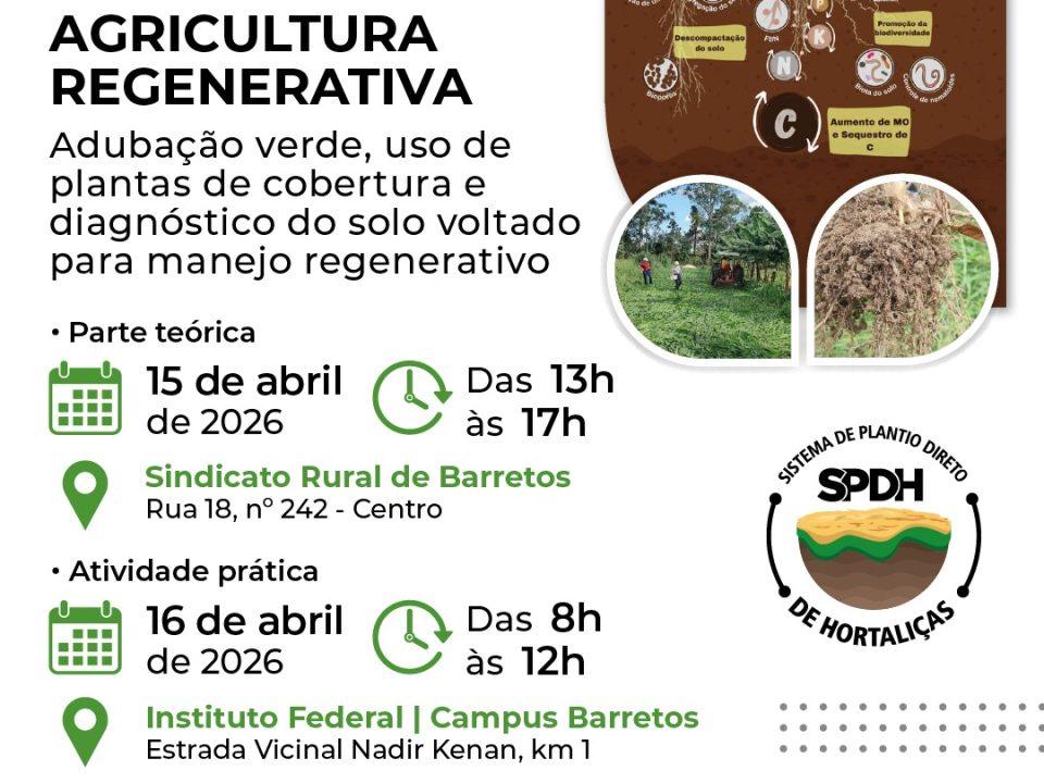 A Casa da Agricultura de Barretos, em parceria com a Secretaria Municipal de Agricultura, Meio Ambiente e Sustentabilidade e Sindicato Rural do Vale do Rio Grande